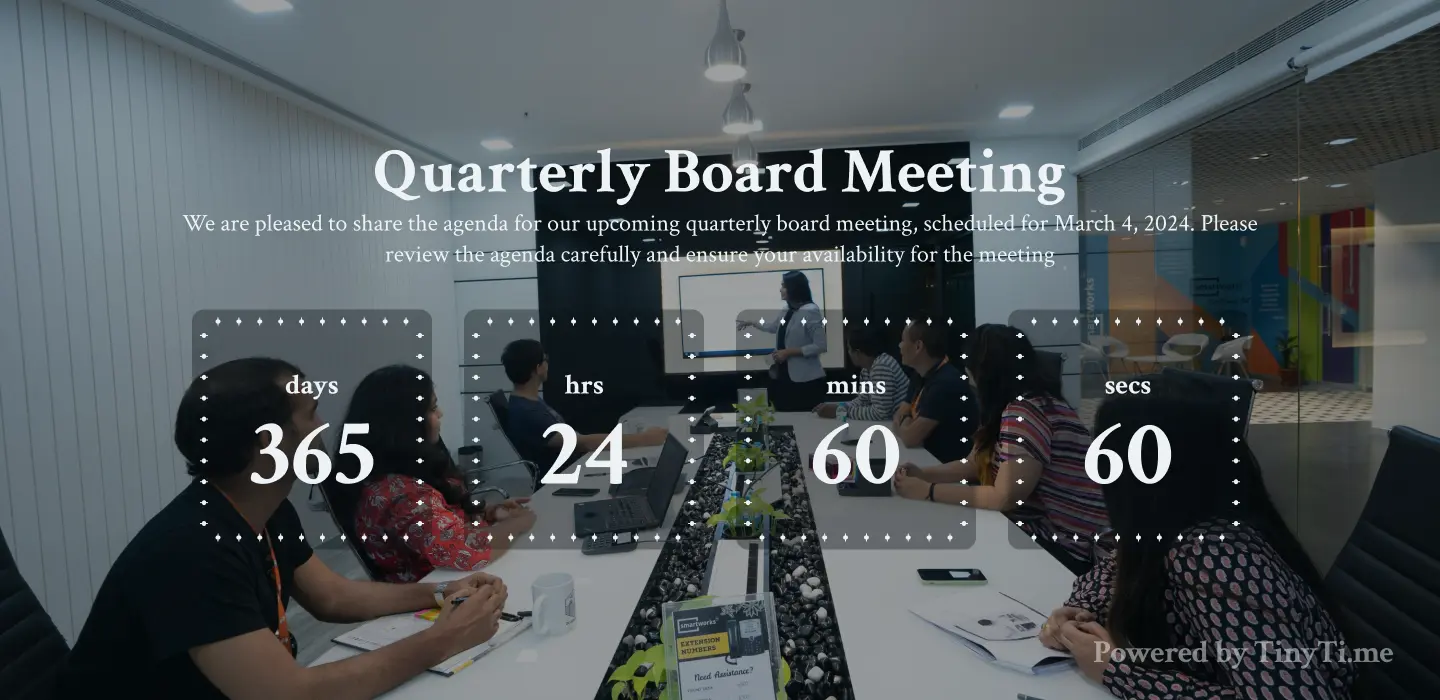 Quarterly Board Meeting