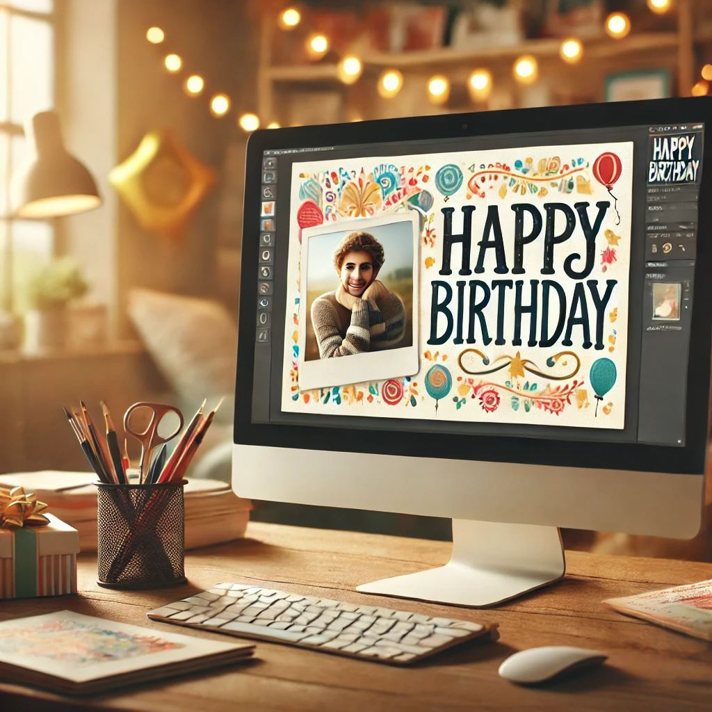 Make a Birthday Card with Name and Photo Free Online!